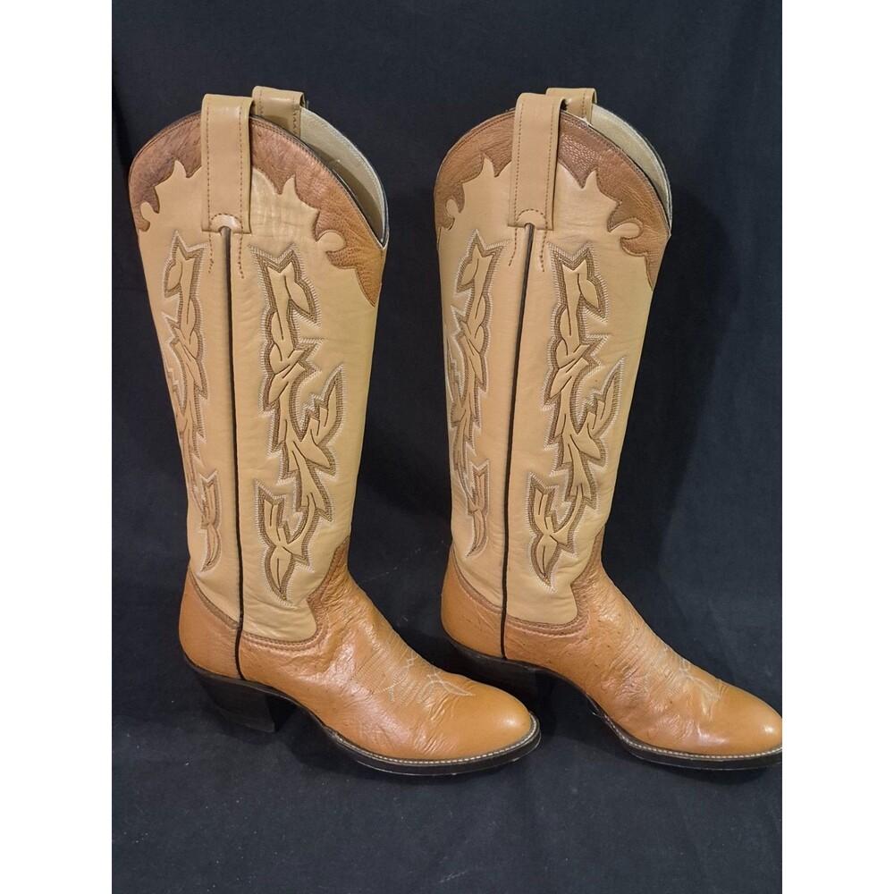 Vintage 1993 Adams Boots Women's Size 6 Leather & Ostrich